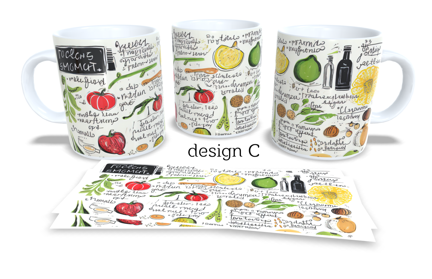 #025 Colourfull Coffee and Tea Mug. Coffee Cup. Tea Mug. Recipes scrapbook. Full colour sublimated