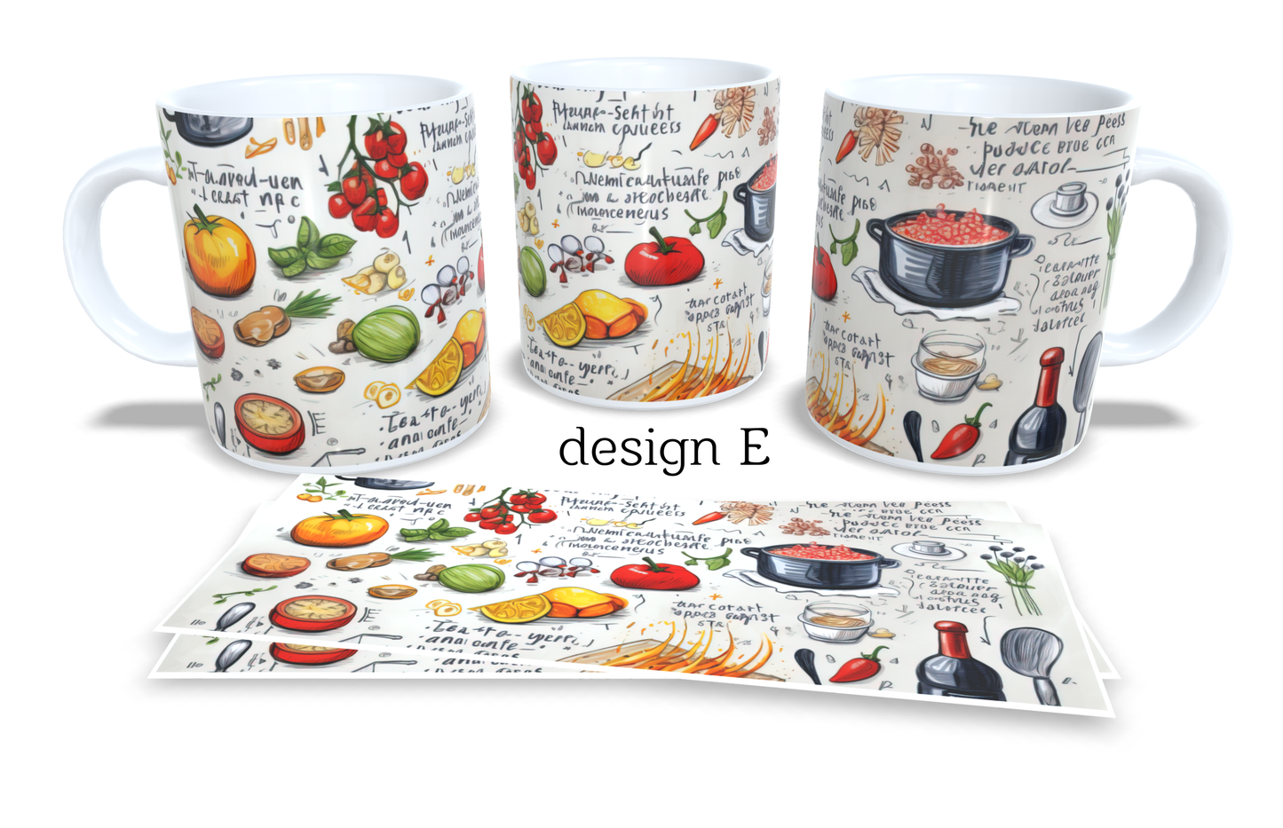 #025 Colourfull Coffee and Tea Mug. Coffee Cup. Tea Mug. Recipes scrapbook. Full colour sublimated