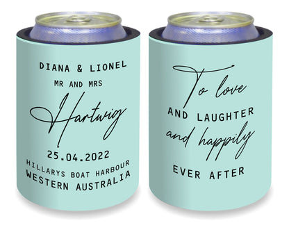 Personalised Wedding Stubby Holder 