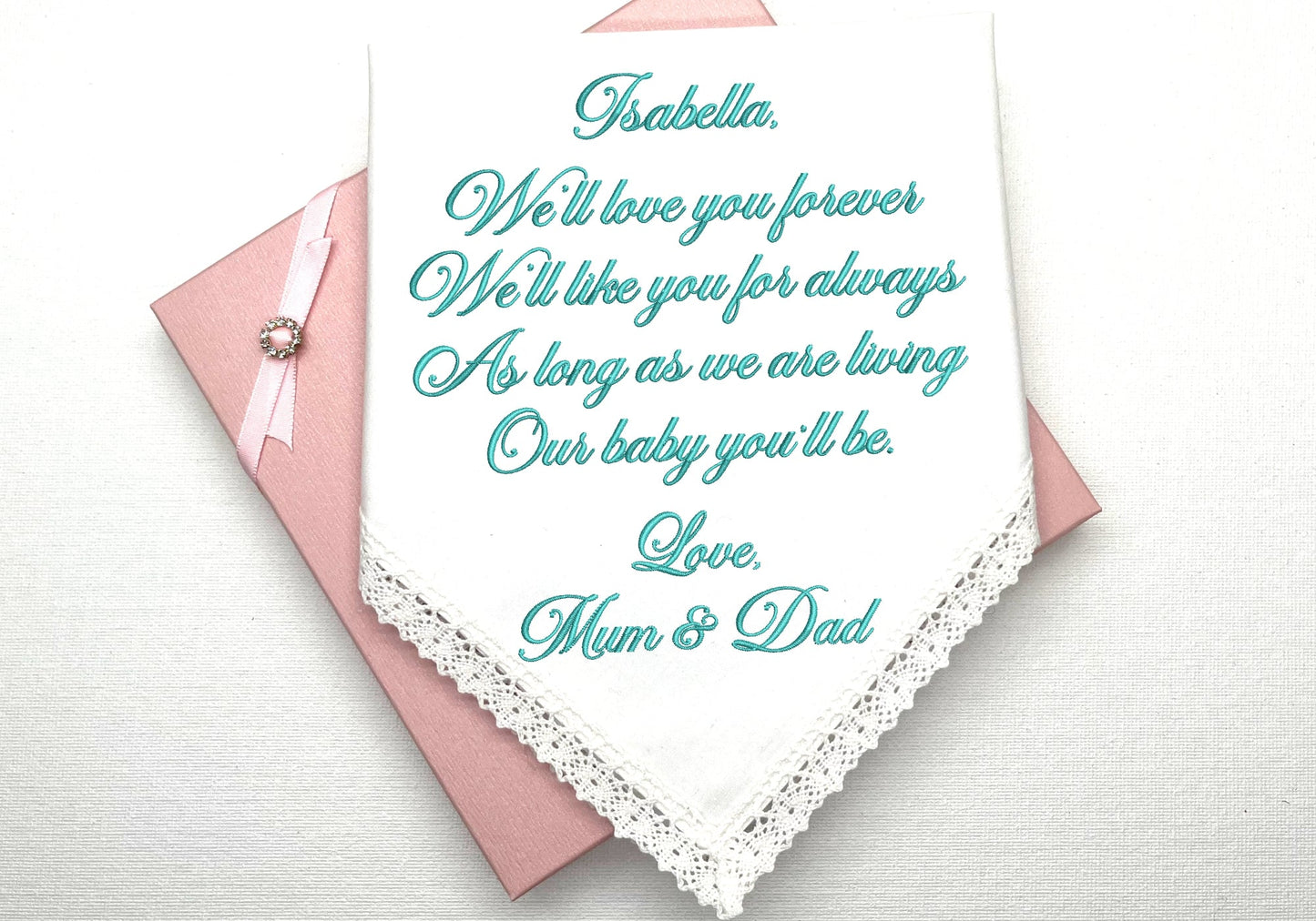 Embroidered Wedding Handkerchiefs #107