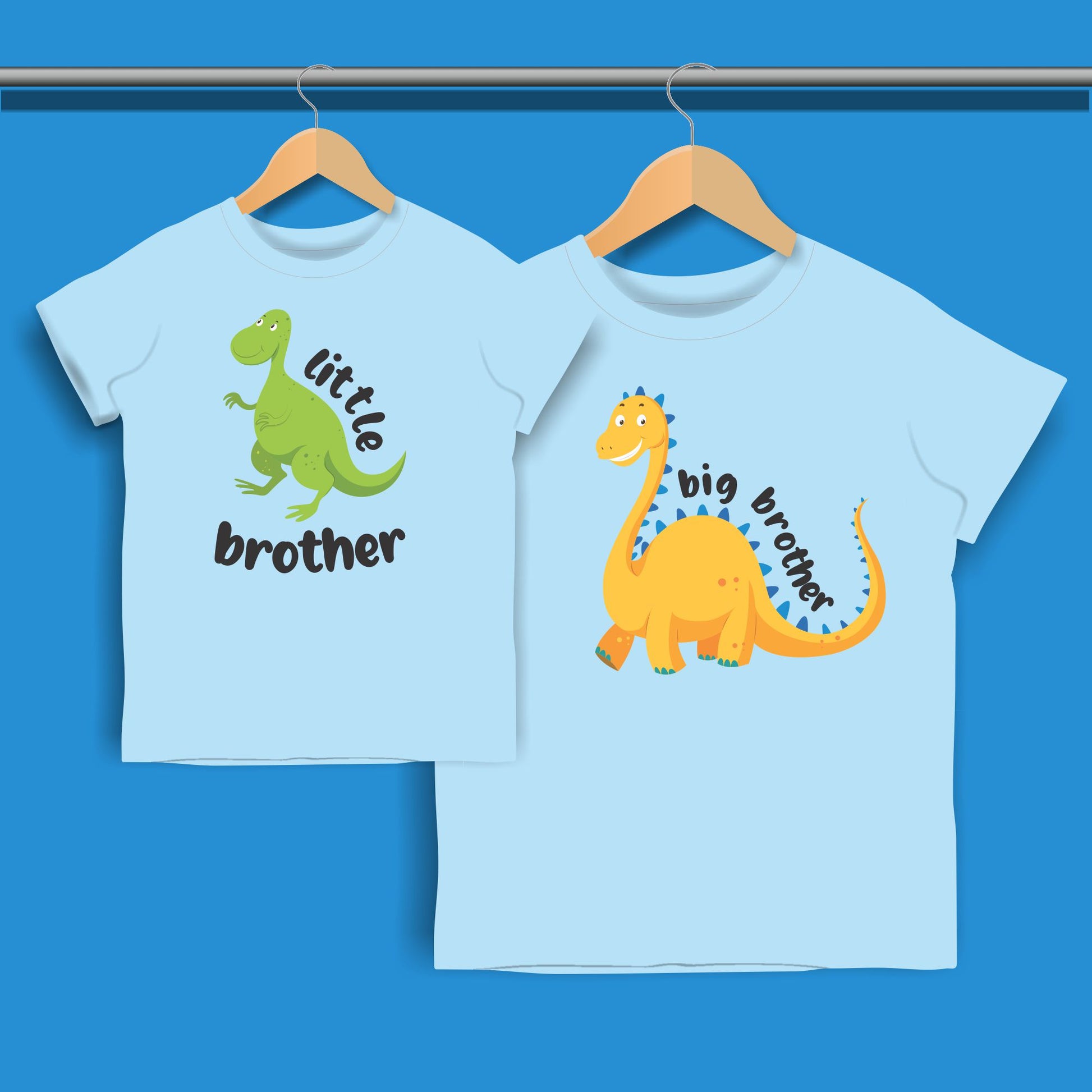 Dinosaur Big Brother Little Brother T-shirt for Boys