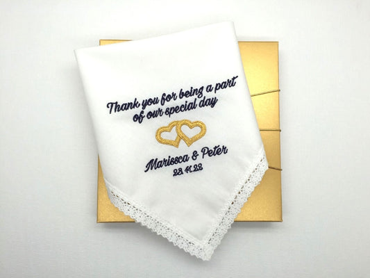 Embroidered Wedding Handkerchiefs #013