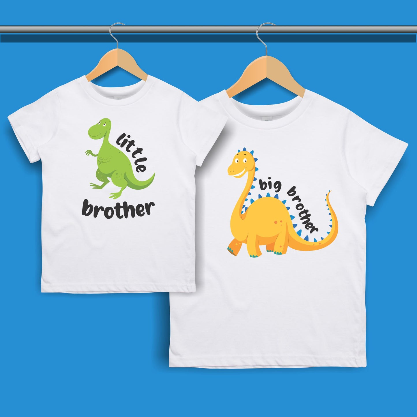 Dinosaur Big Brother Little Brother T-shirt for Boys