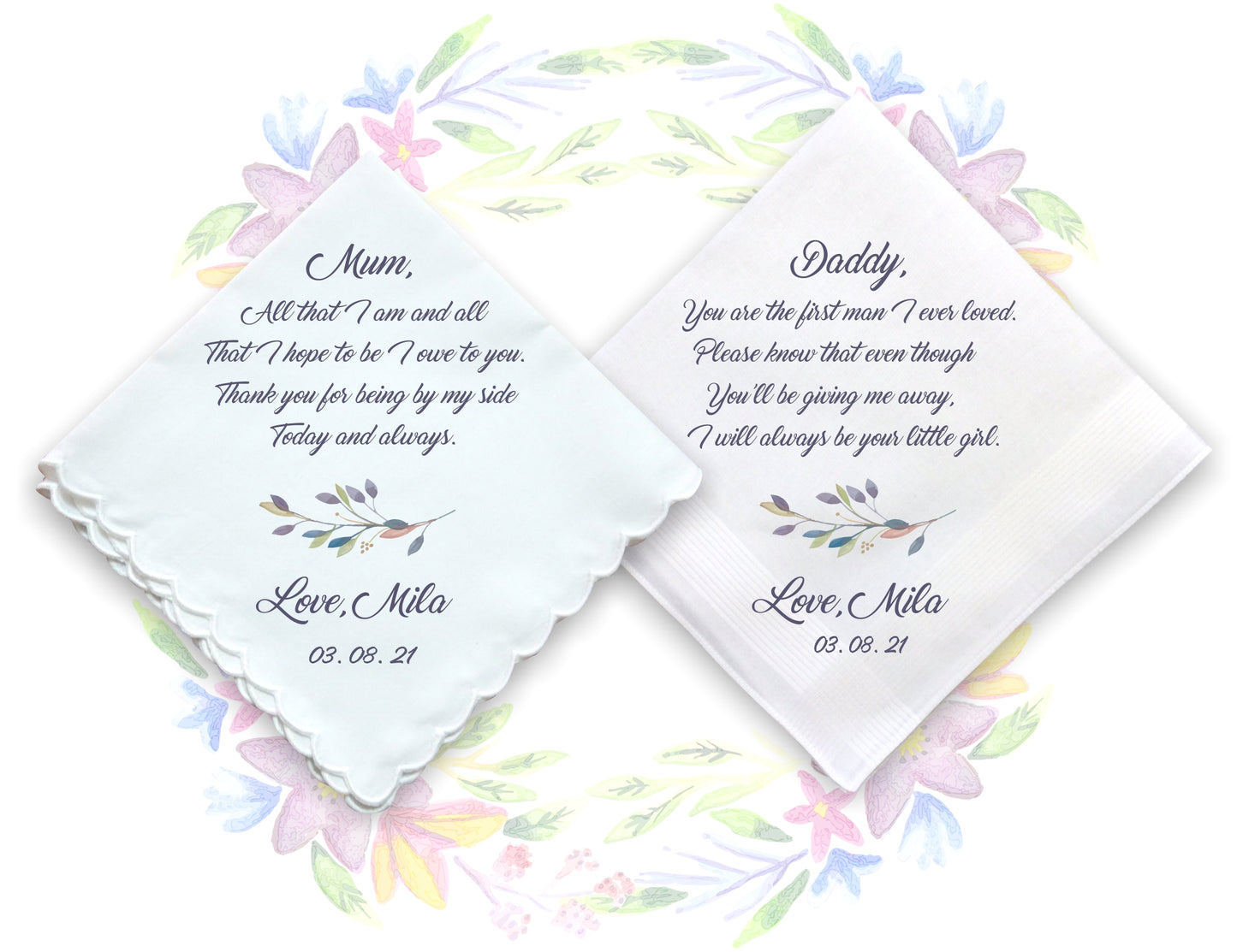 Wedding Gift Handkerchiefs