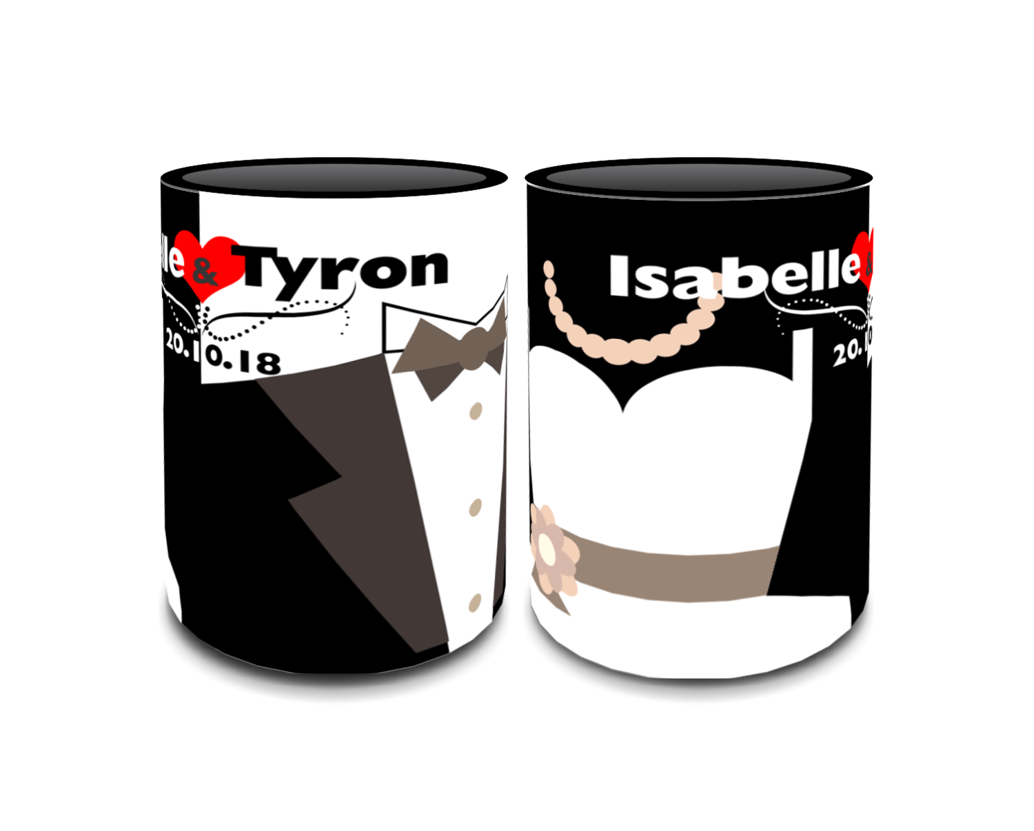 Full Colour Sublimated Wedding Stubby Holder