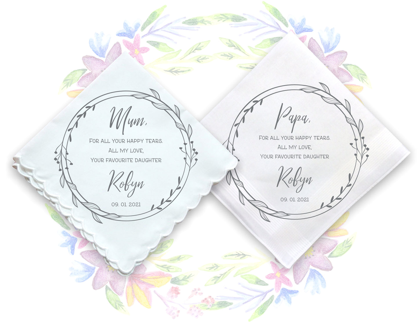 Wedding Gift Handkerchiefs