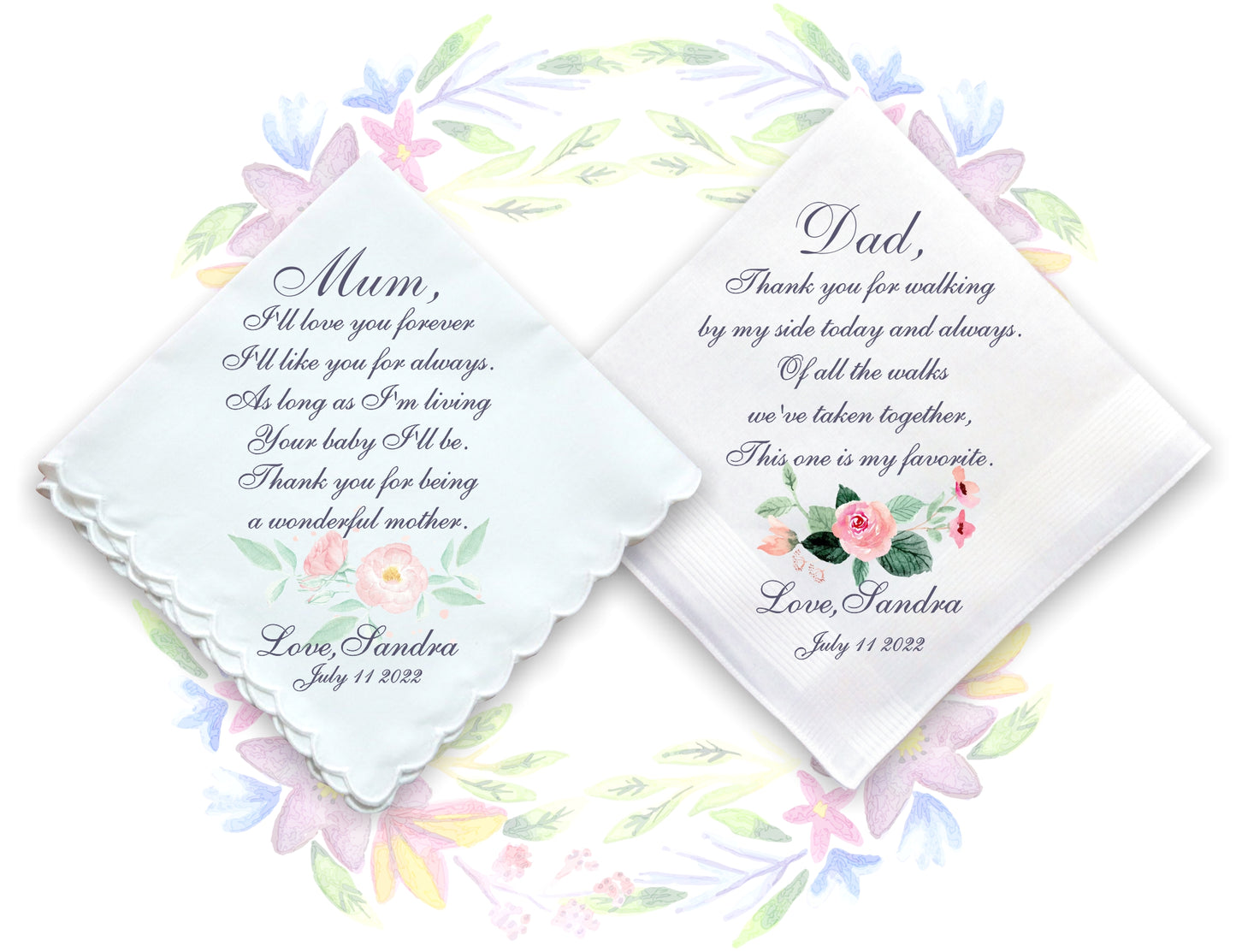 Wedding Gift Handkerchiefs