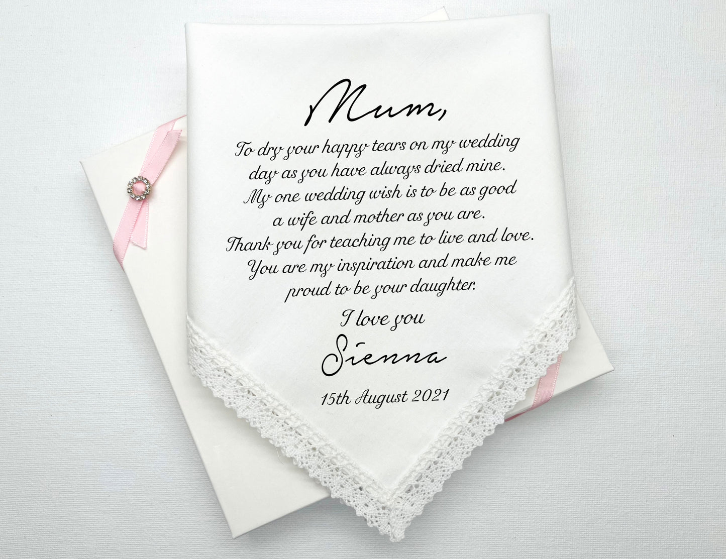 Personalised Wedding Gift Handkerchief, #15