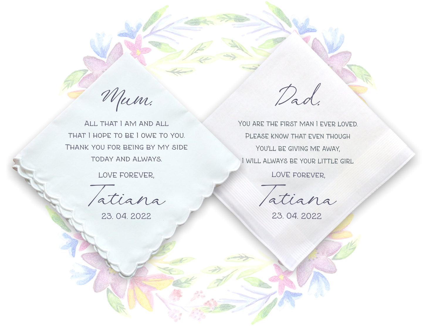 Wedding Gift Handkerchiefs