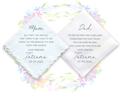 Wedding Gift Handkerchiefs