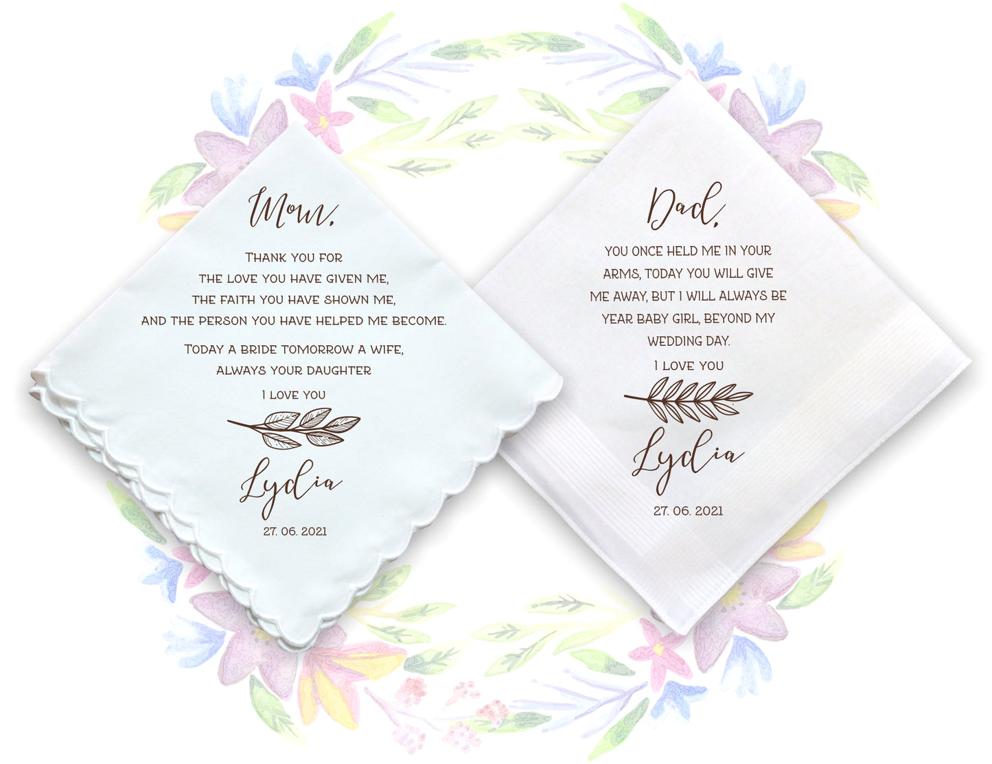 Wedding Gift Handkerchiefs