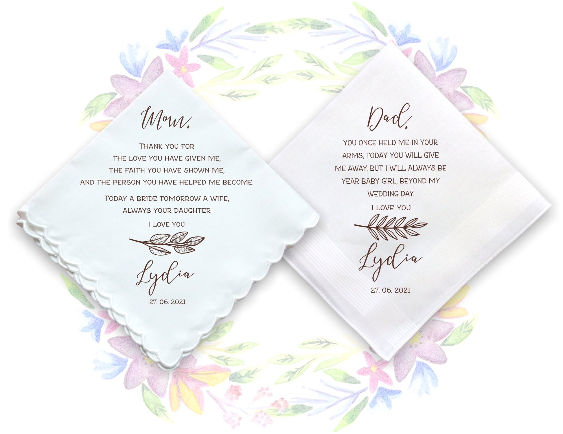 Wedding Gift Handkerchiefs