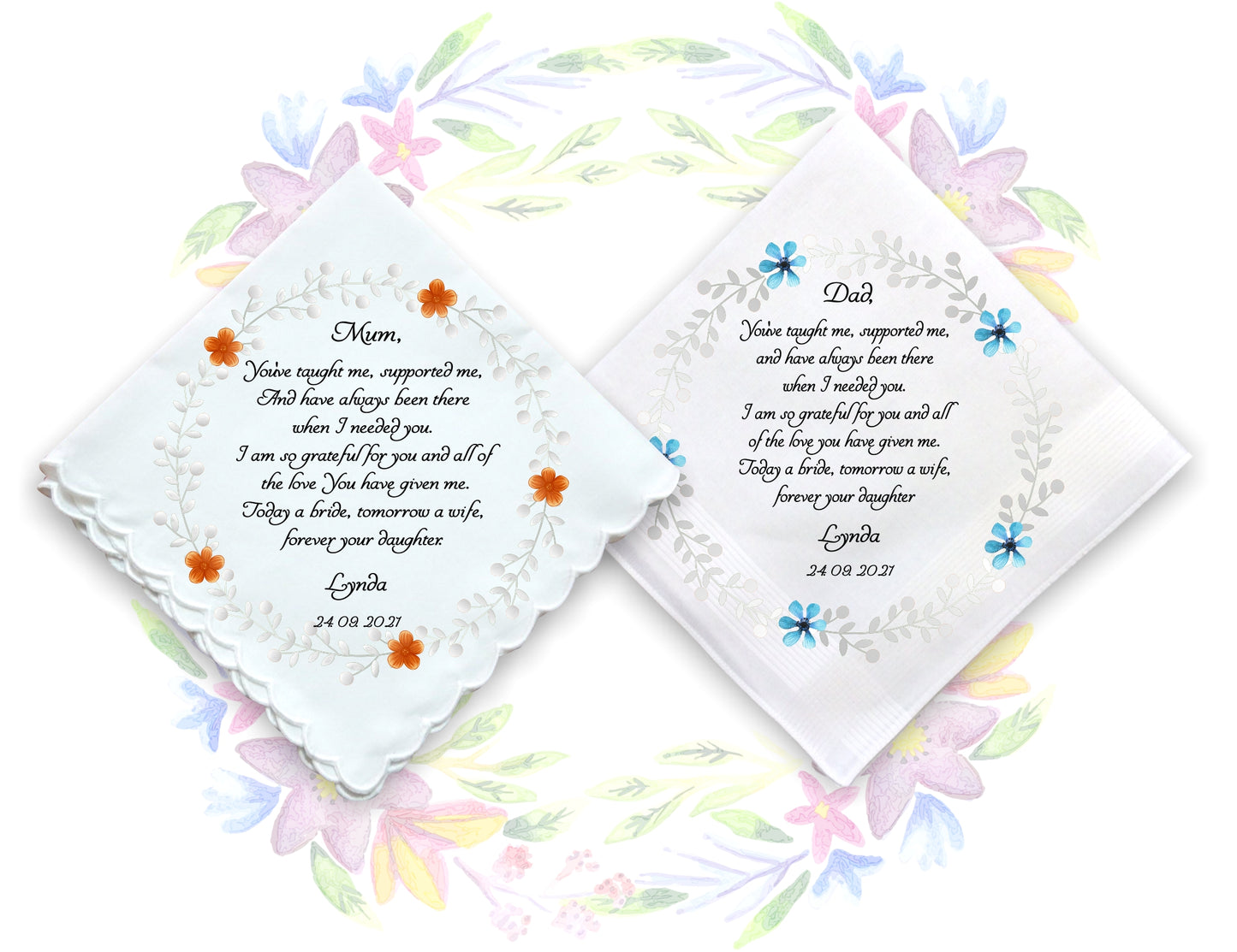 Wedding Gift Handkerchiefs