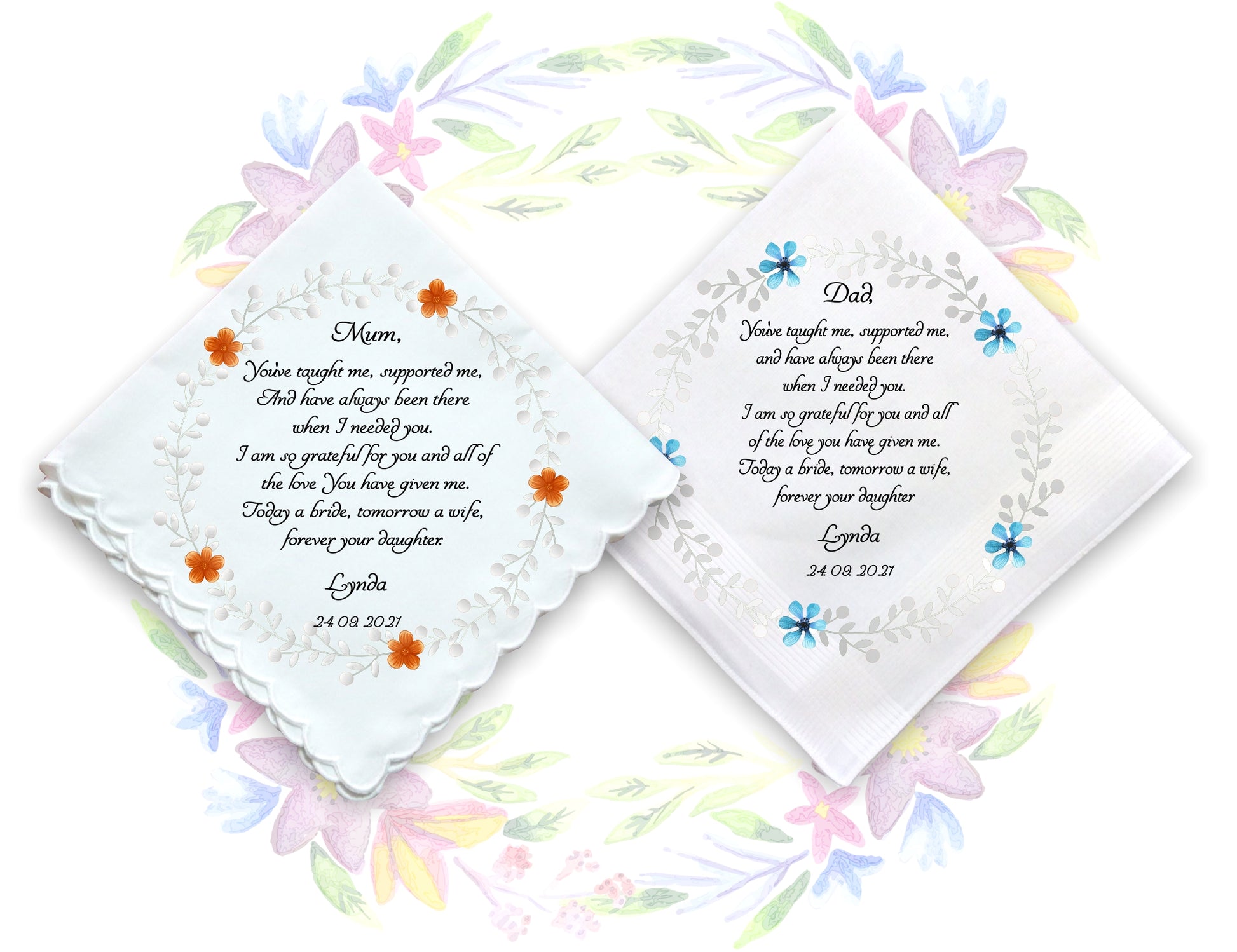 Wedding Gift Handkerchiefs