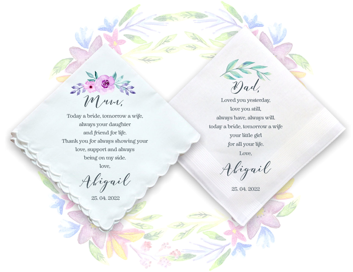 Wedding Gift Handkerchiefs