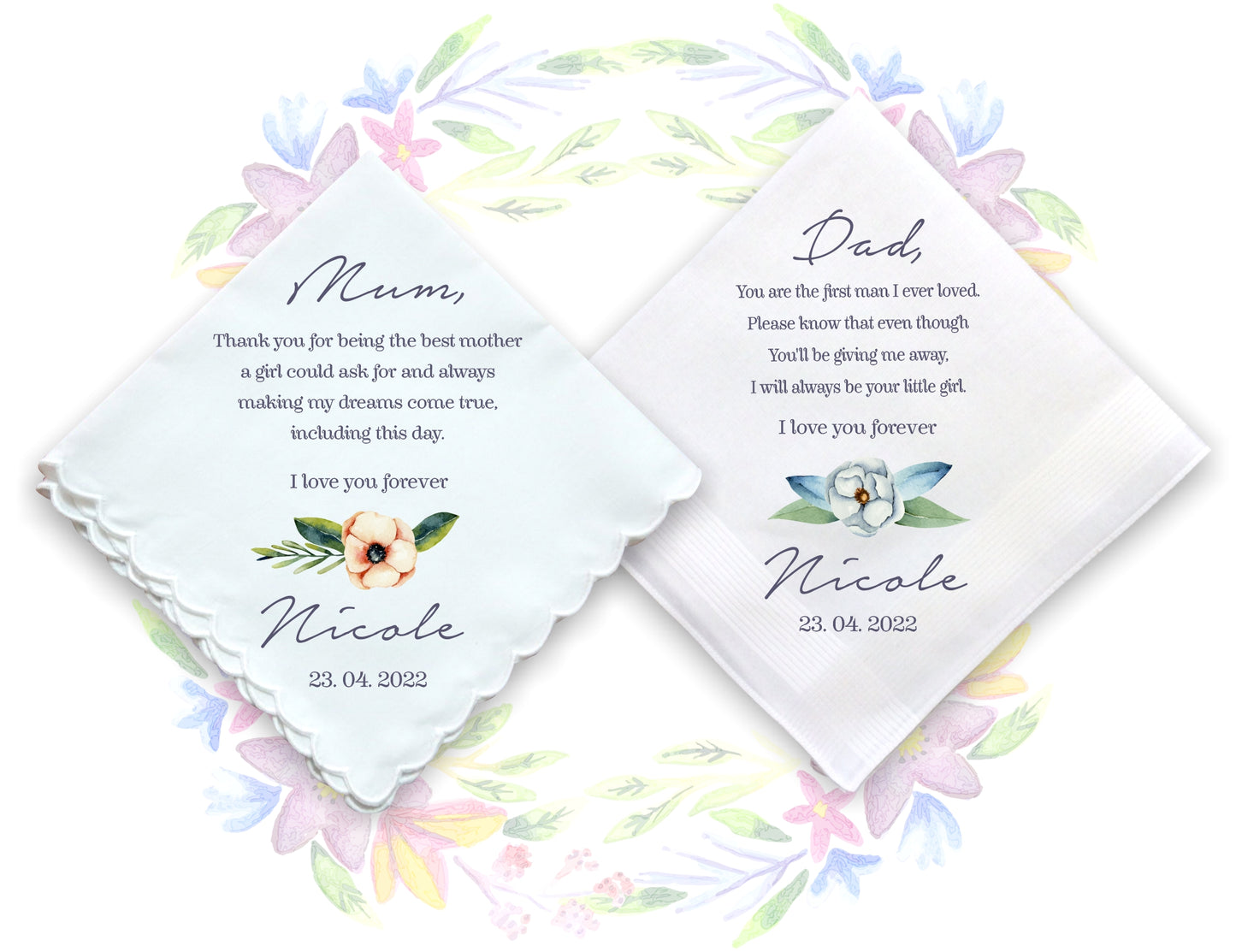 Wedding Gift Handkerchiefs