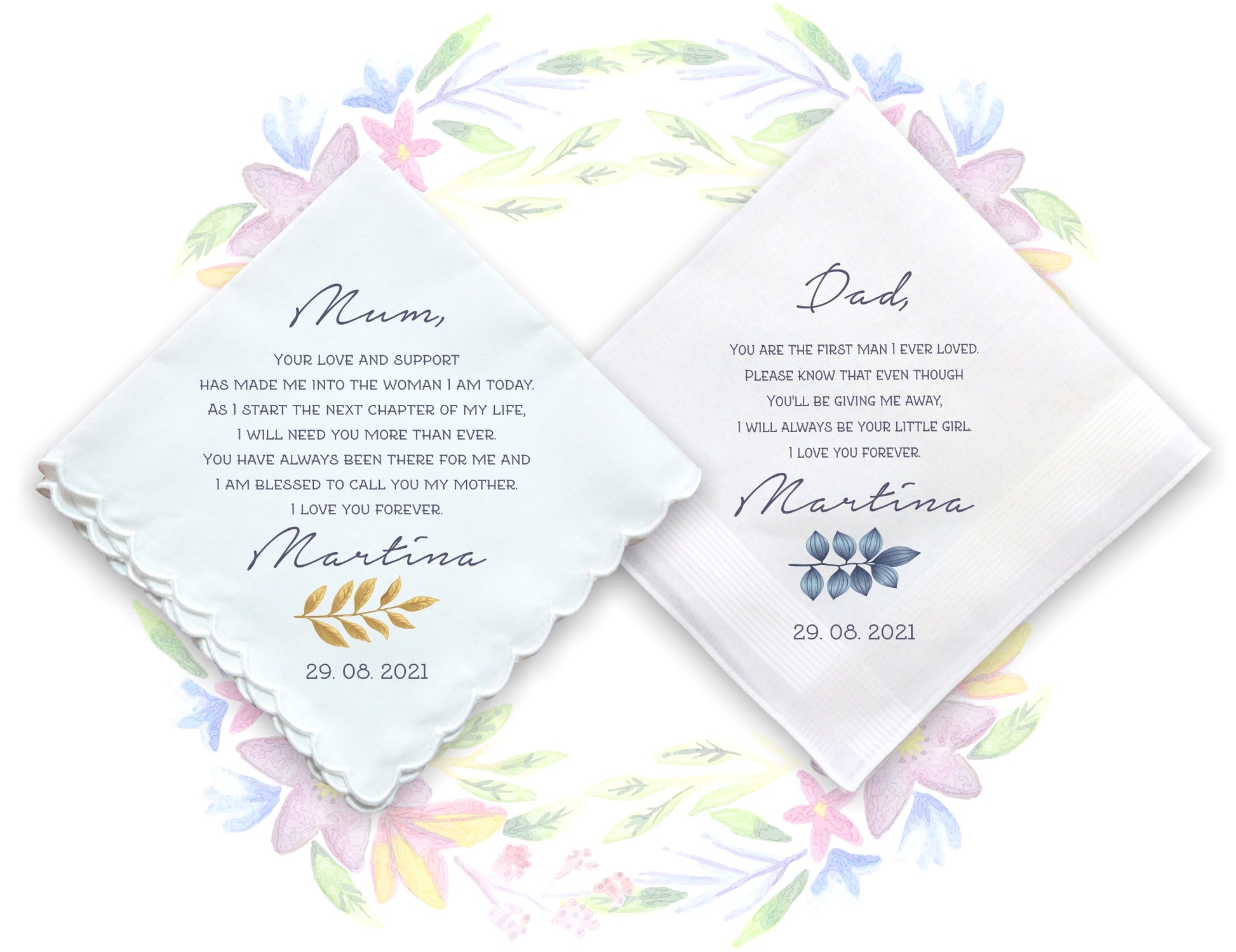 Wedding Gift Handkerchiefs