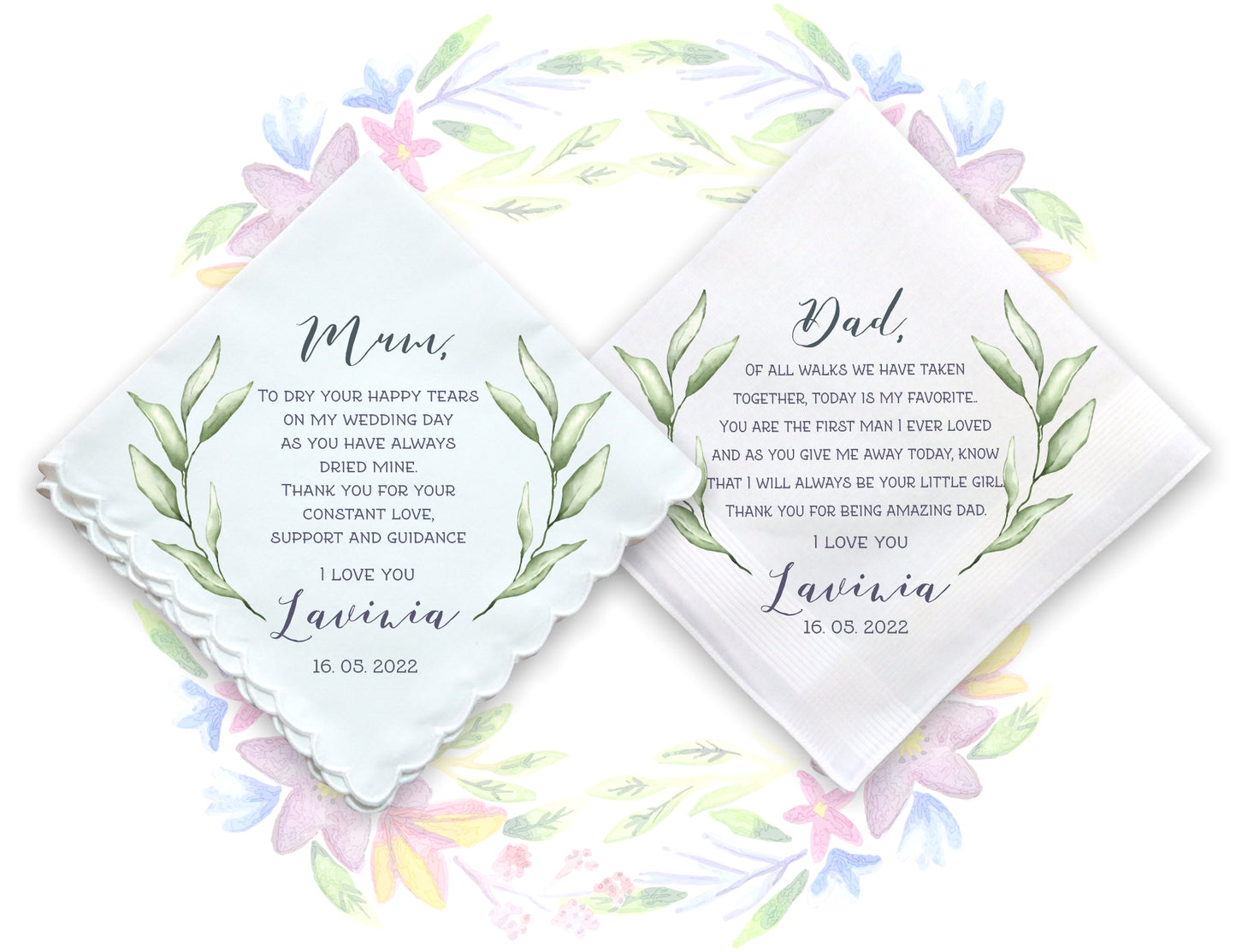 Wedding Gift Handkerchiefs