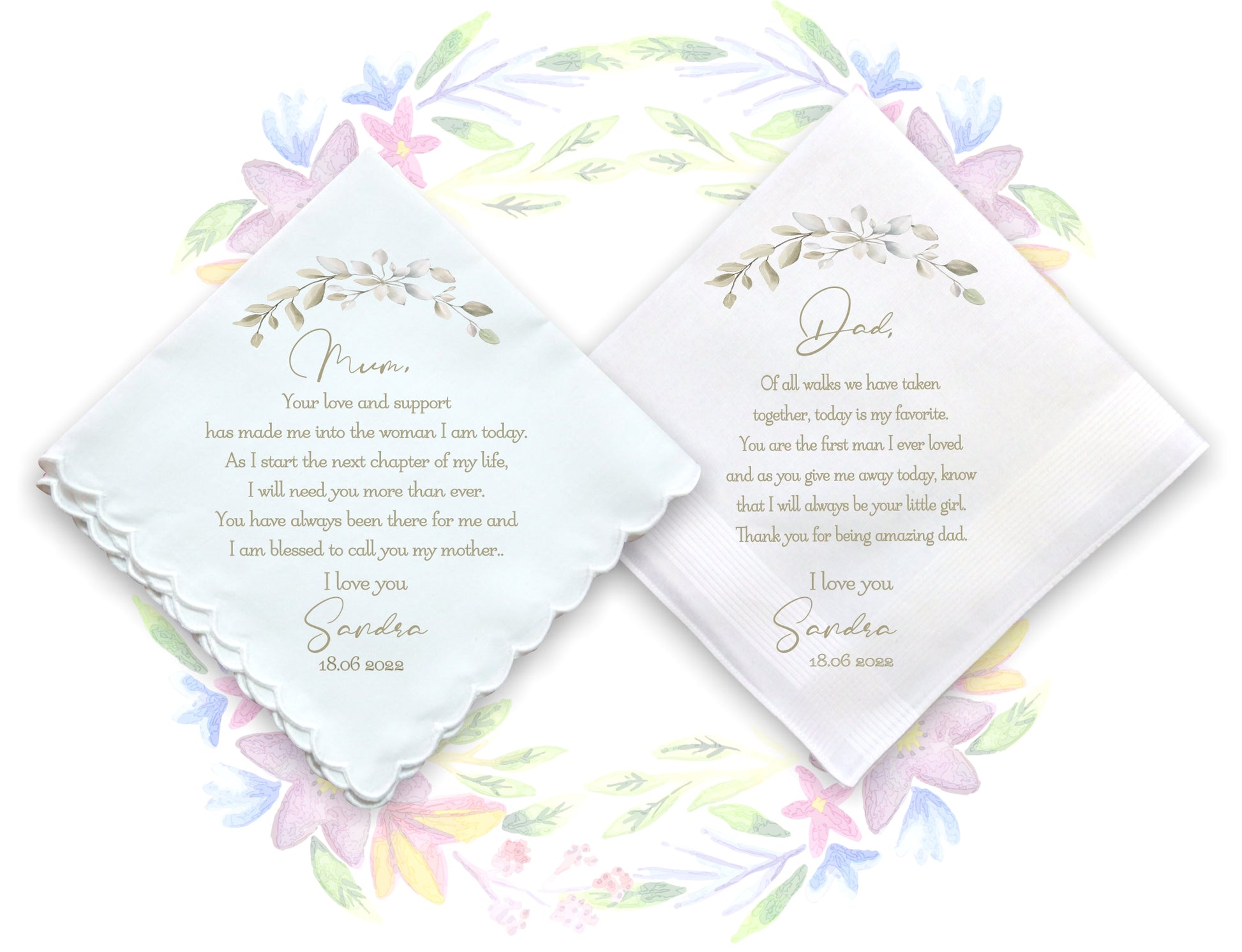 Wedding Gift Handkerchiefs