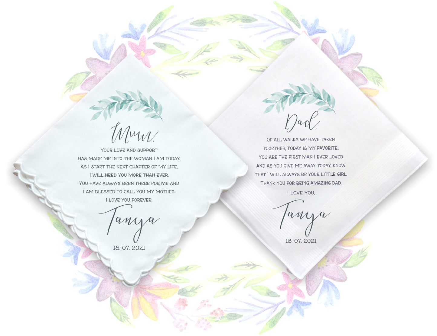 Wedding Gift Handkerchiefs