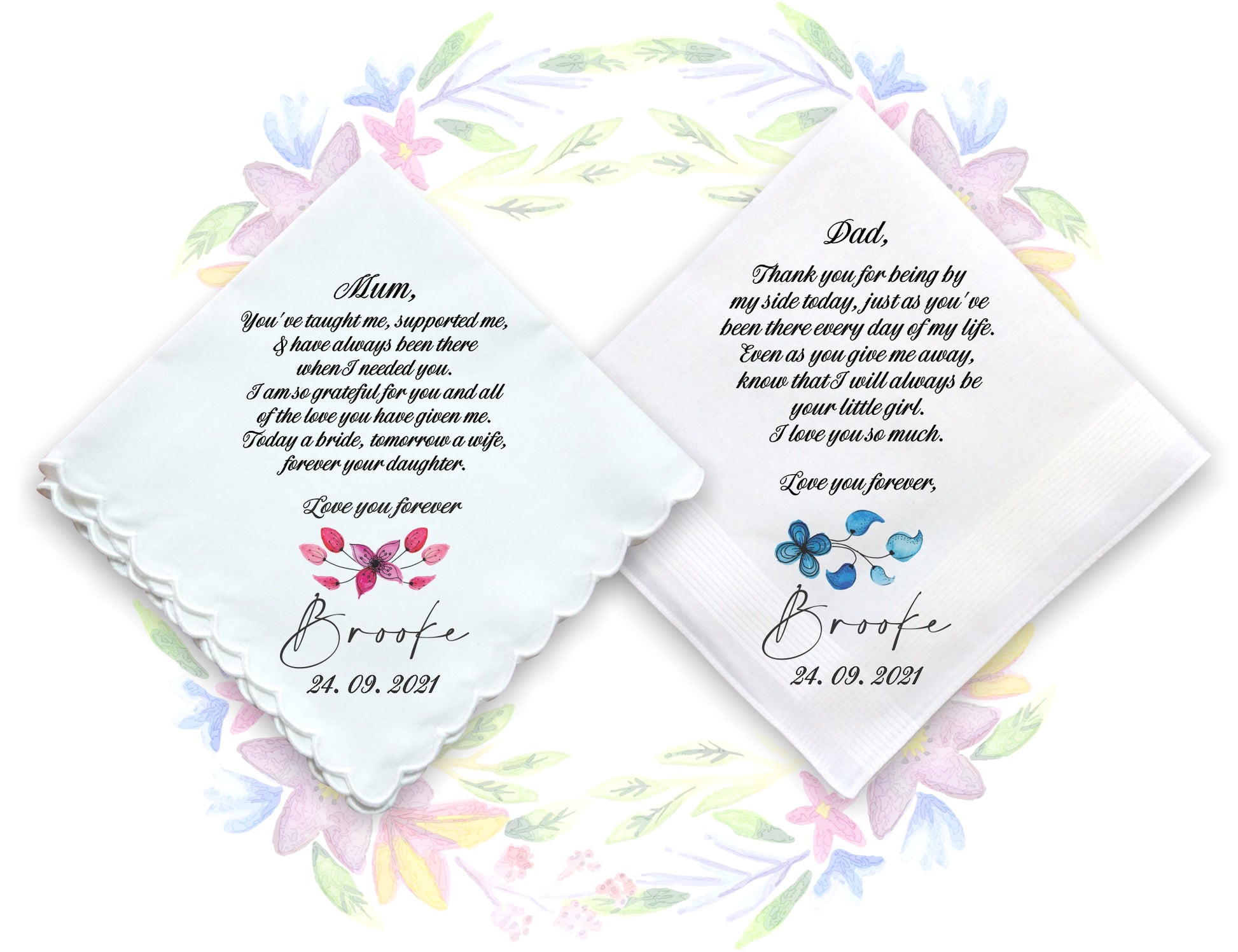 Wedding Gift Handkerchiefs