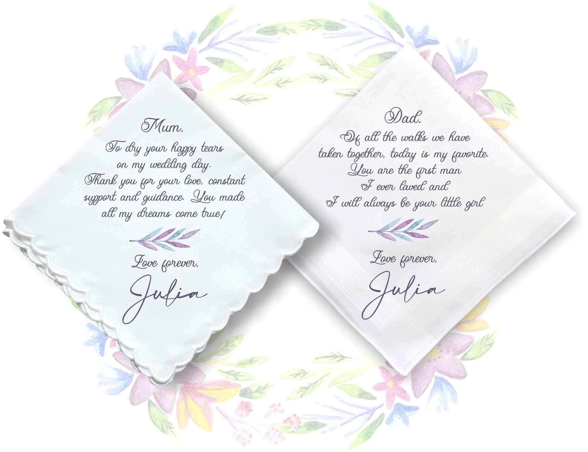 Wedding Gift Handkerchiefs