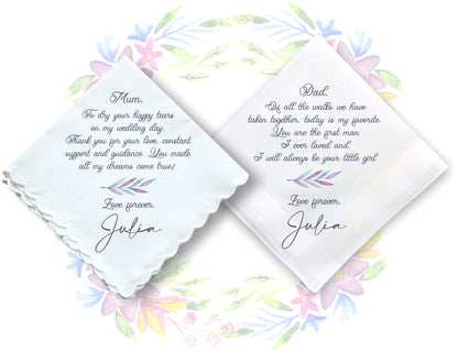 Wedding Gift Handkerchiefs