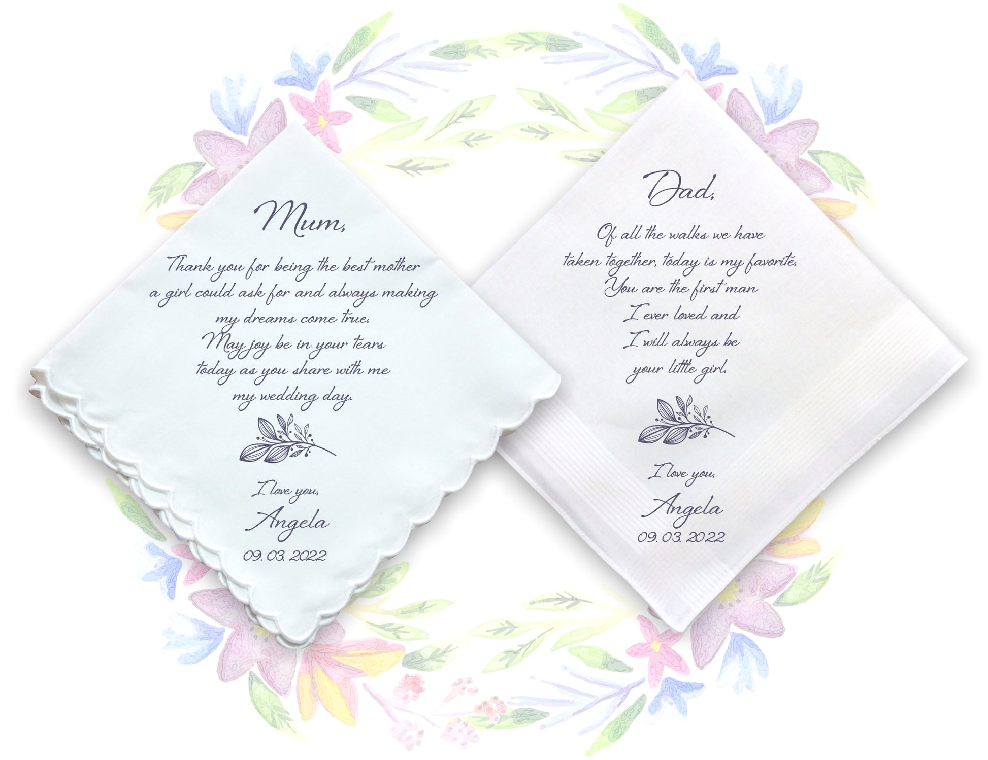 Wedding Gift Handkerchiefs