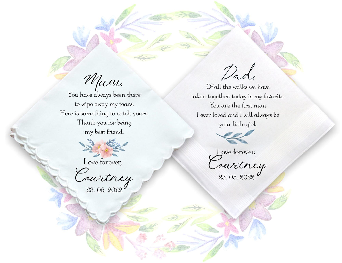 Wedding Gift Handkerchiefs