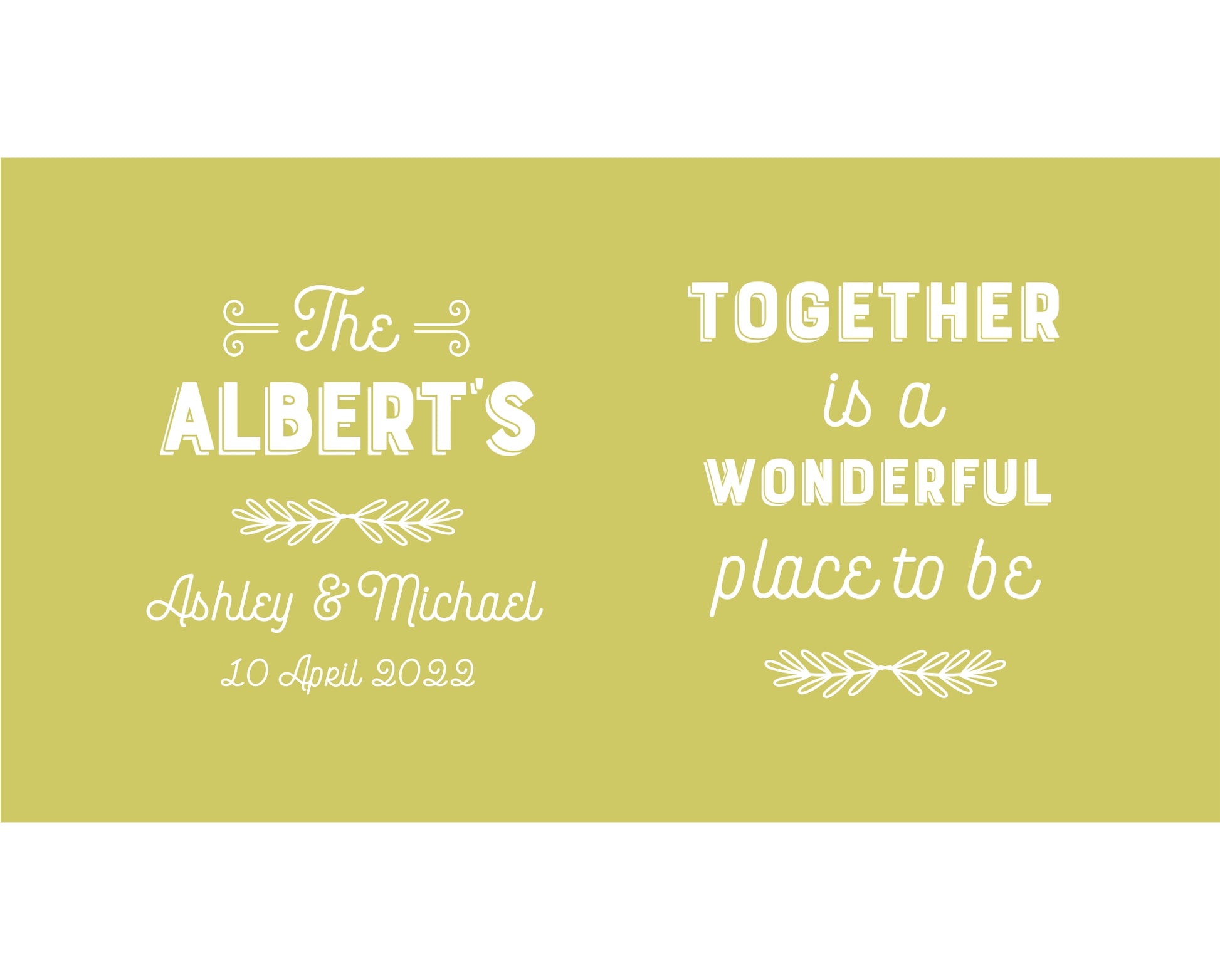 Wedding Gift Stubby Holder - Together is a wonderful plsce to be.