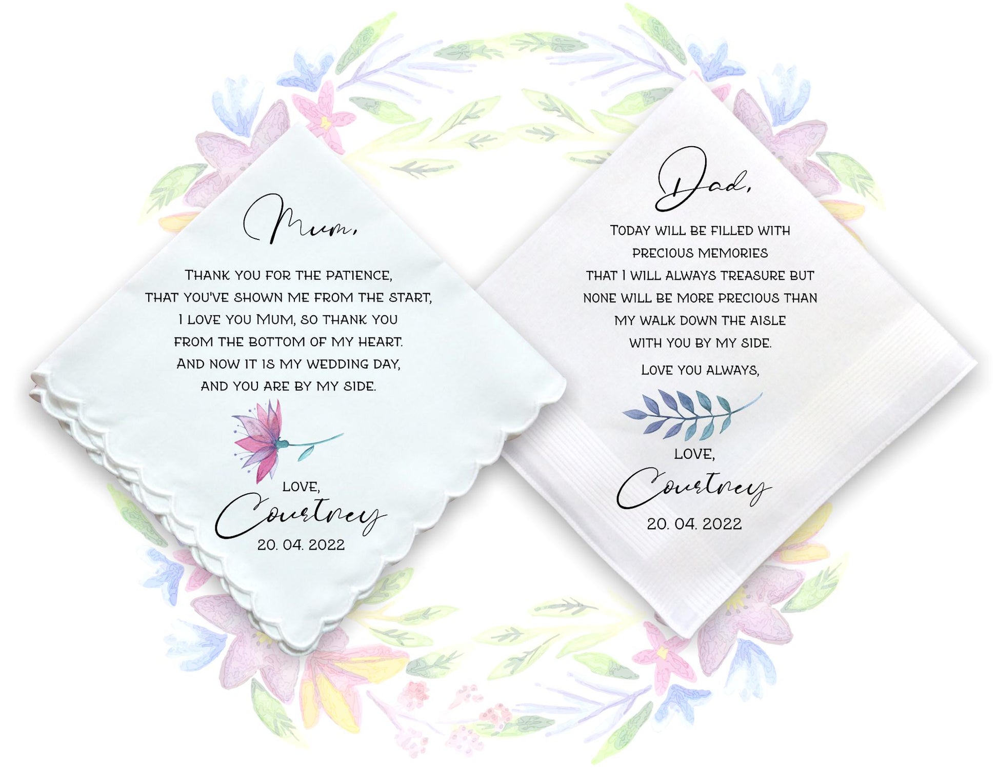 Wedding Gift Handkerchiefs