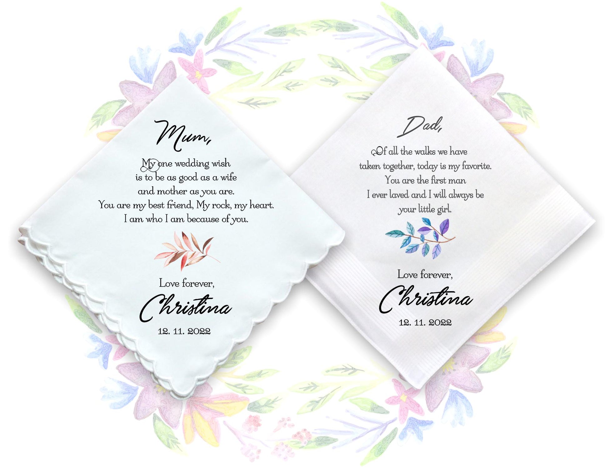 Wedding Gift Handkerchiefs