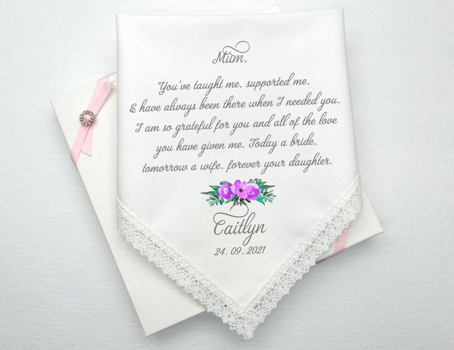 Personalised Wedding Gift Handkerchief, #3