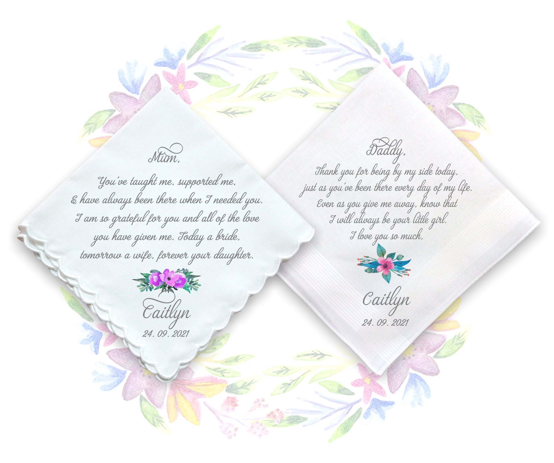 Wedding Gift Handkerchiefs