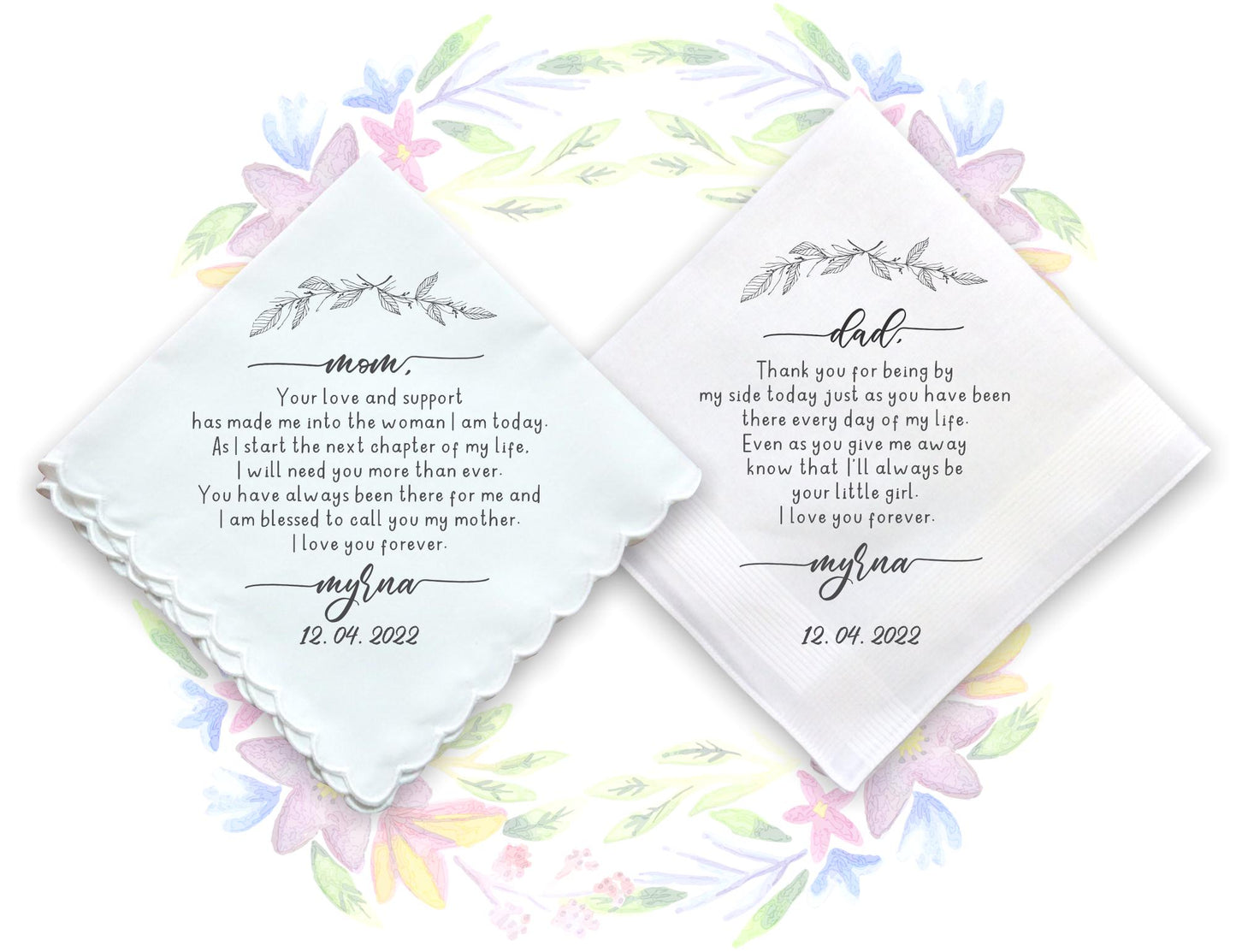 Wedding Gift Handkerchiefs