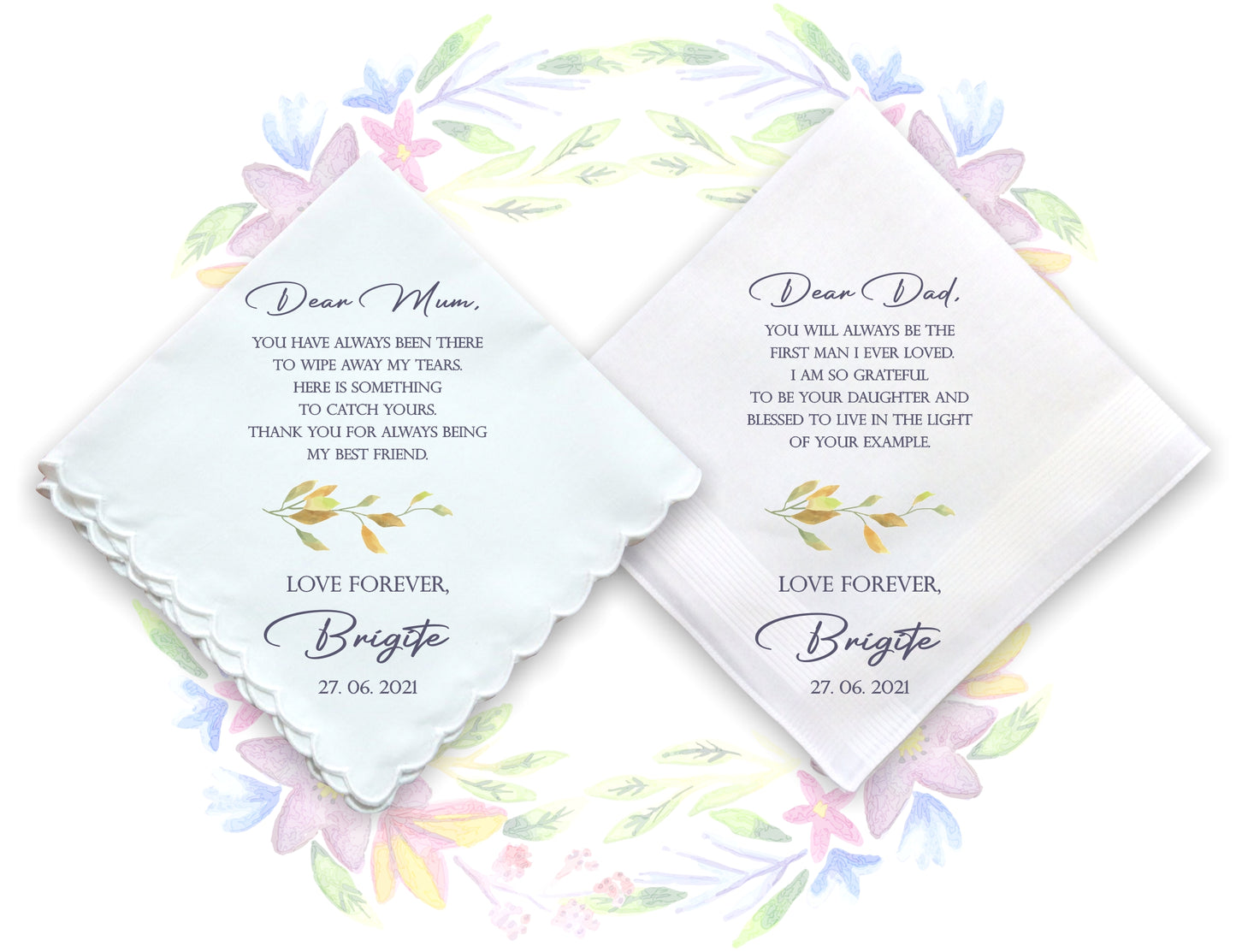 Wedding Gift Handkerchiefs