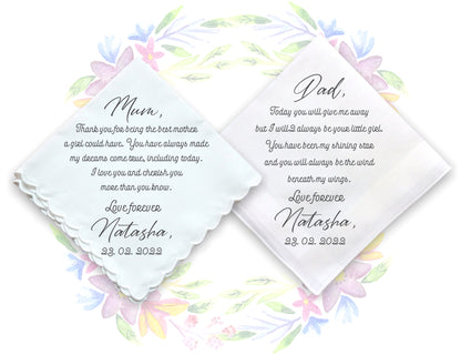 Wedding Gift Handkerchiefs