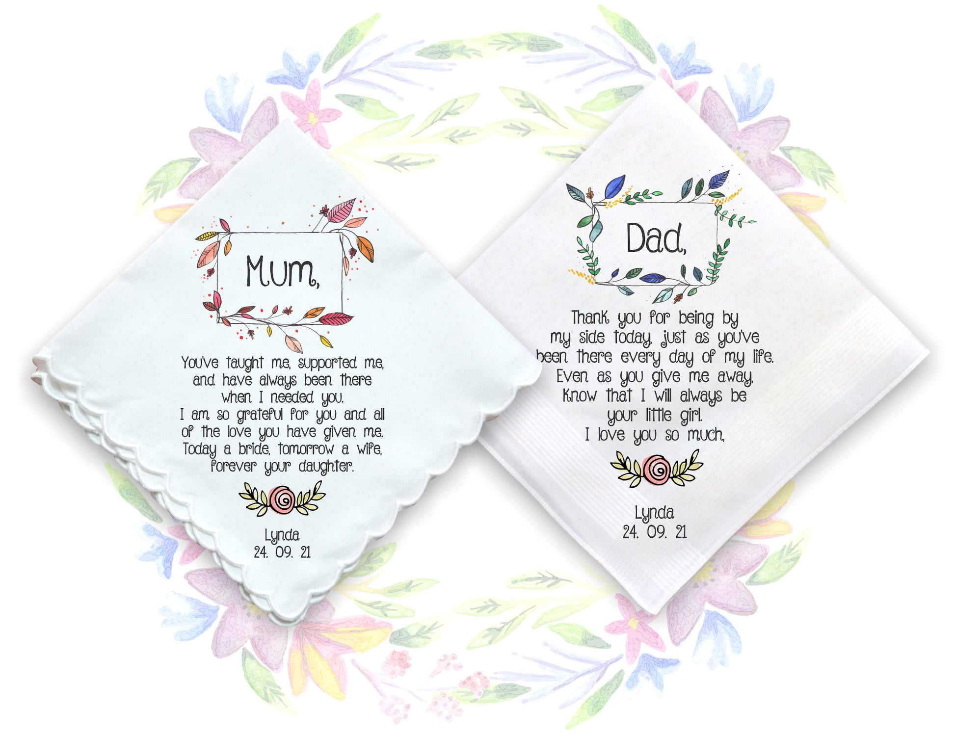 Wedding Gift Handkerchiefs