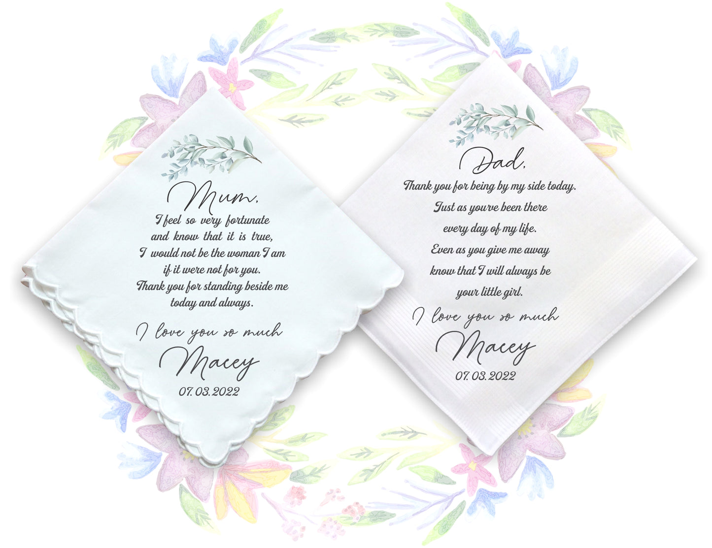 Wedding Gift Handkerchiefs