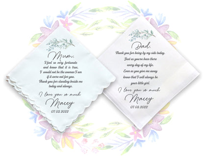 Wedding Gift Handkerchiefs