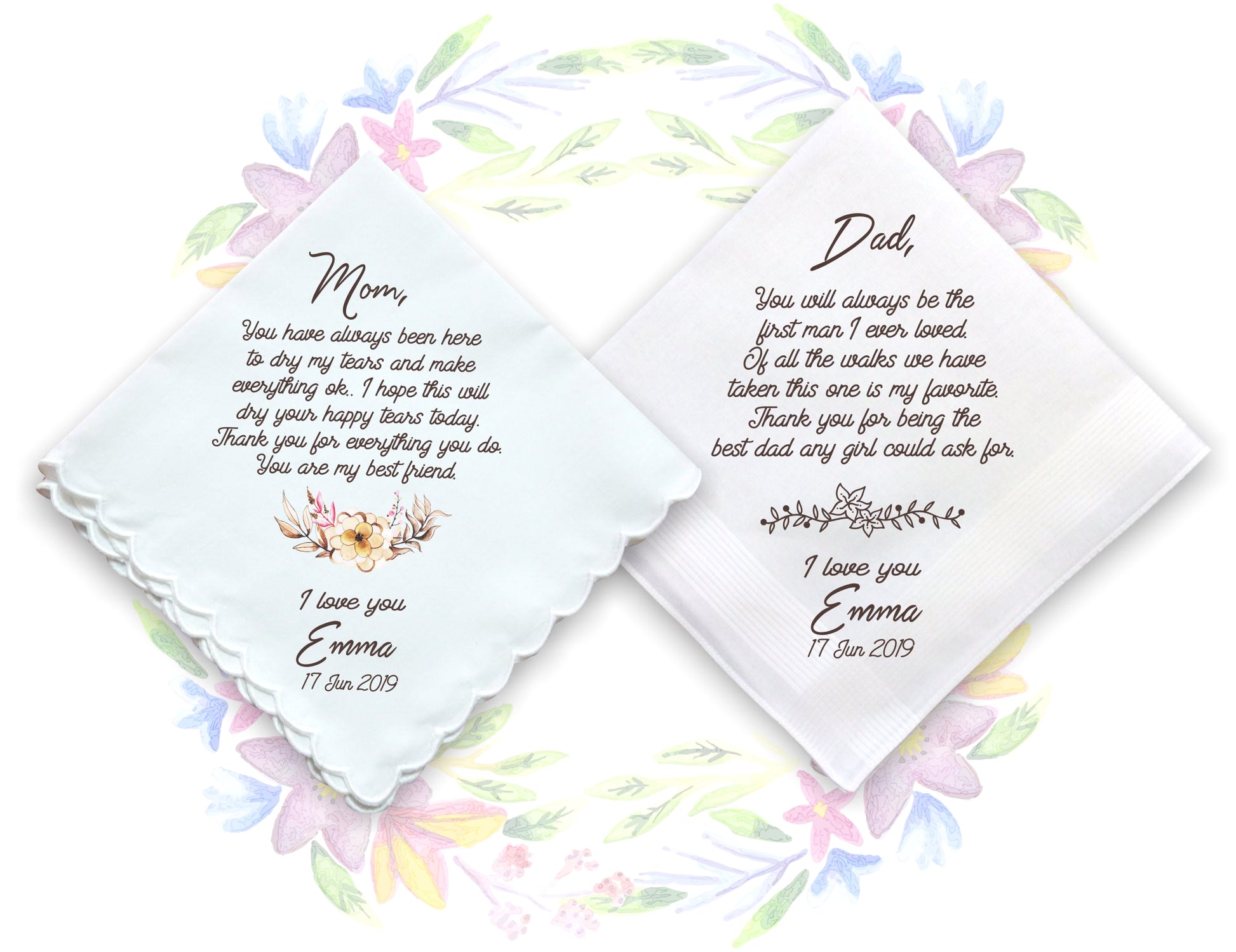 Wedding Gift Handkerchiefs