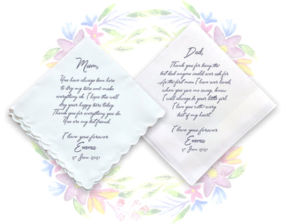 Wedding Gift Handkerchiefs