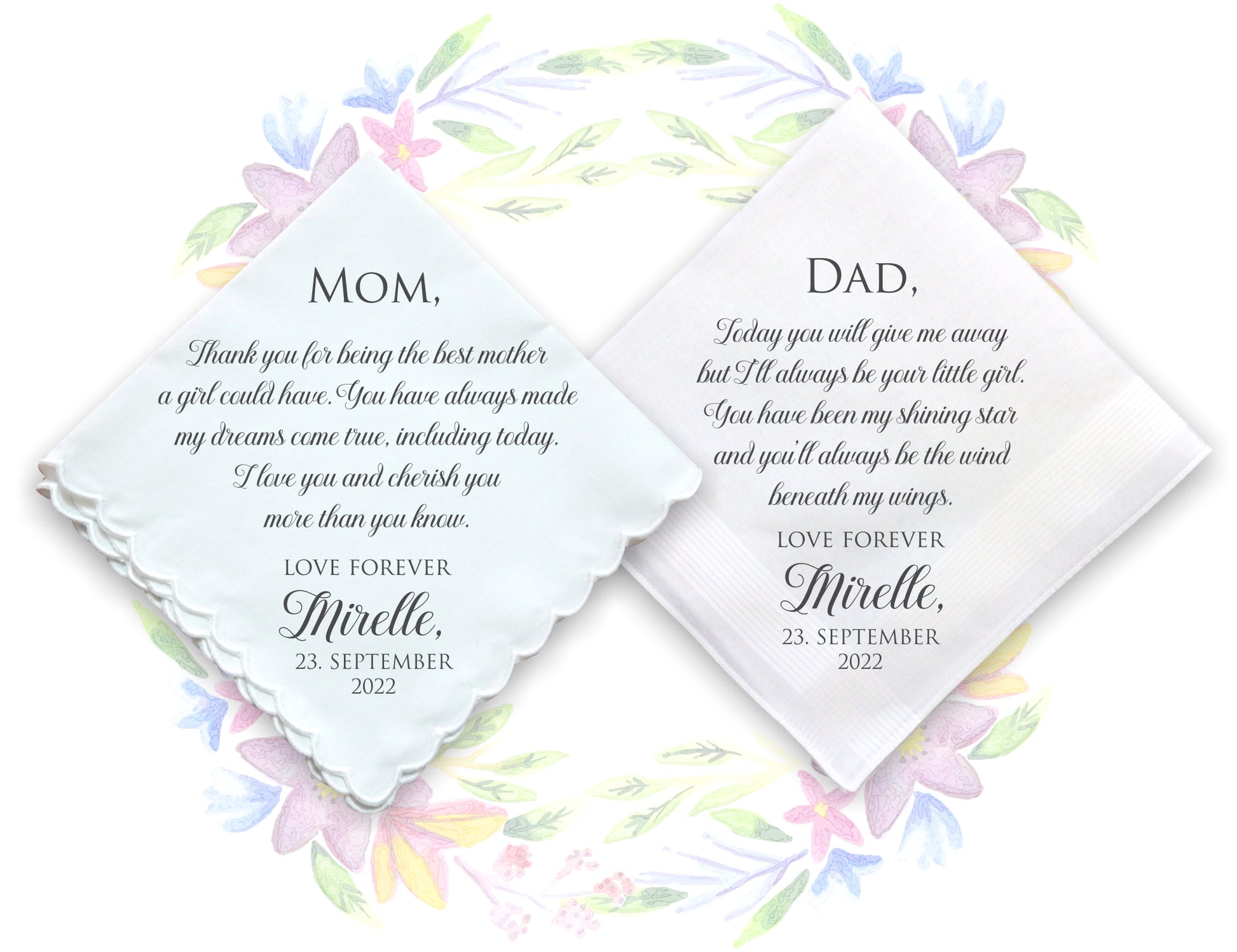 Wedding Gift Handkerchiefs