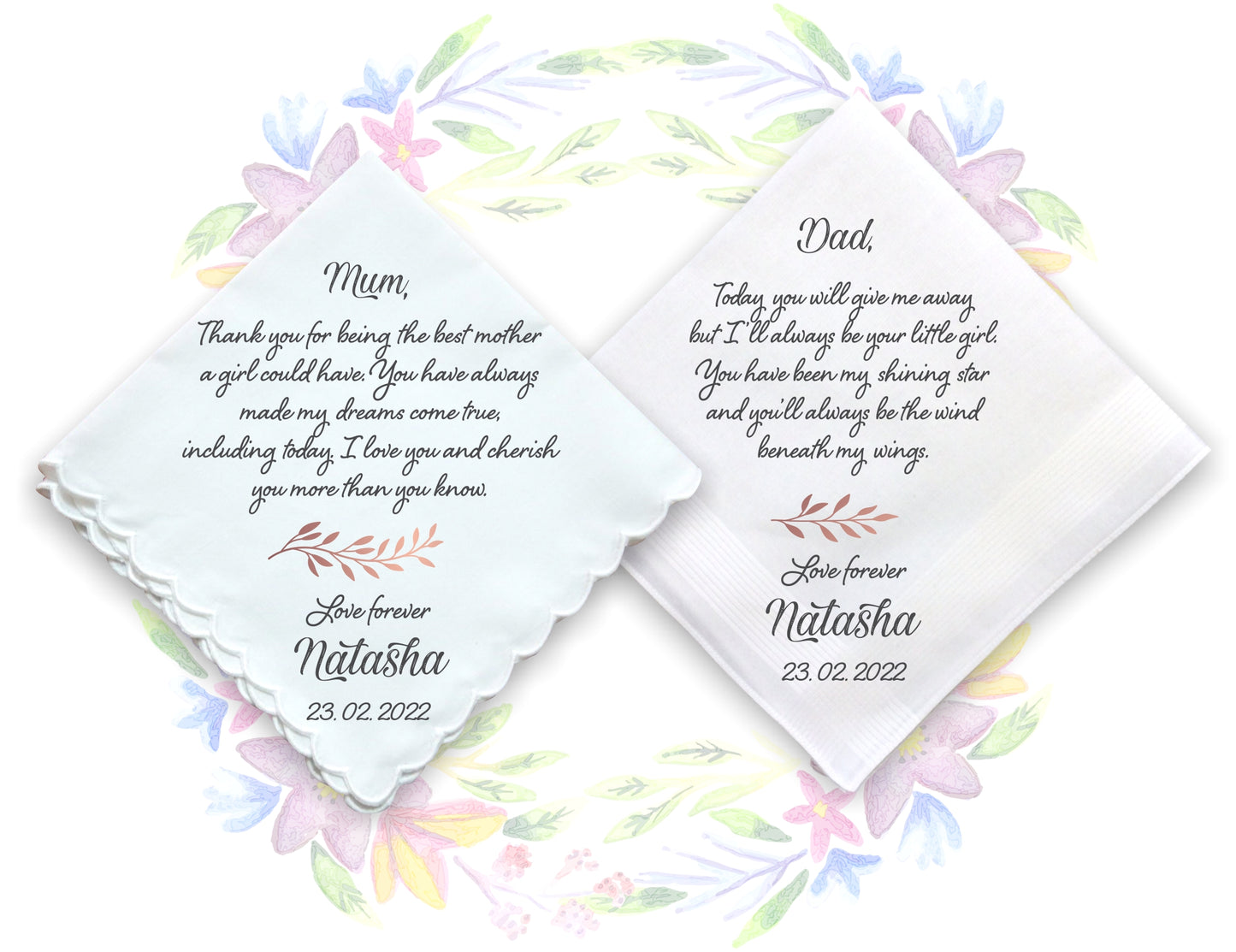 Wedding Gift Handkerchiefs