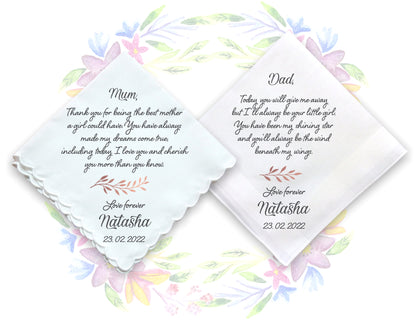 Wedding Gift Handkerchiefs