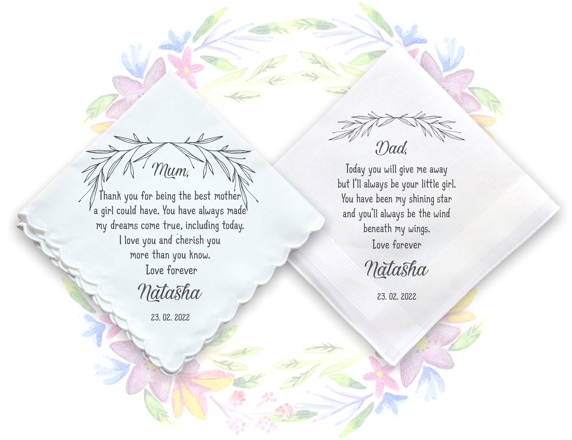 Wedding Gift Handkerchiefs