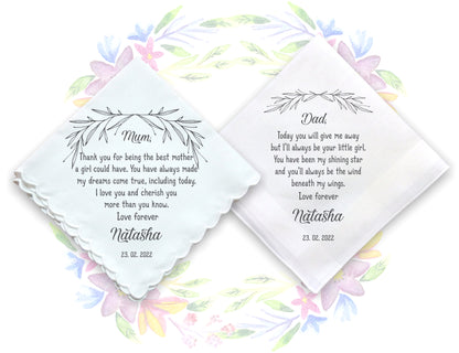 Wedding Gift Handkerchiefs