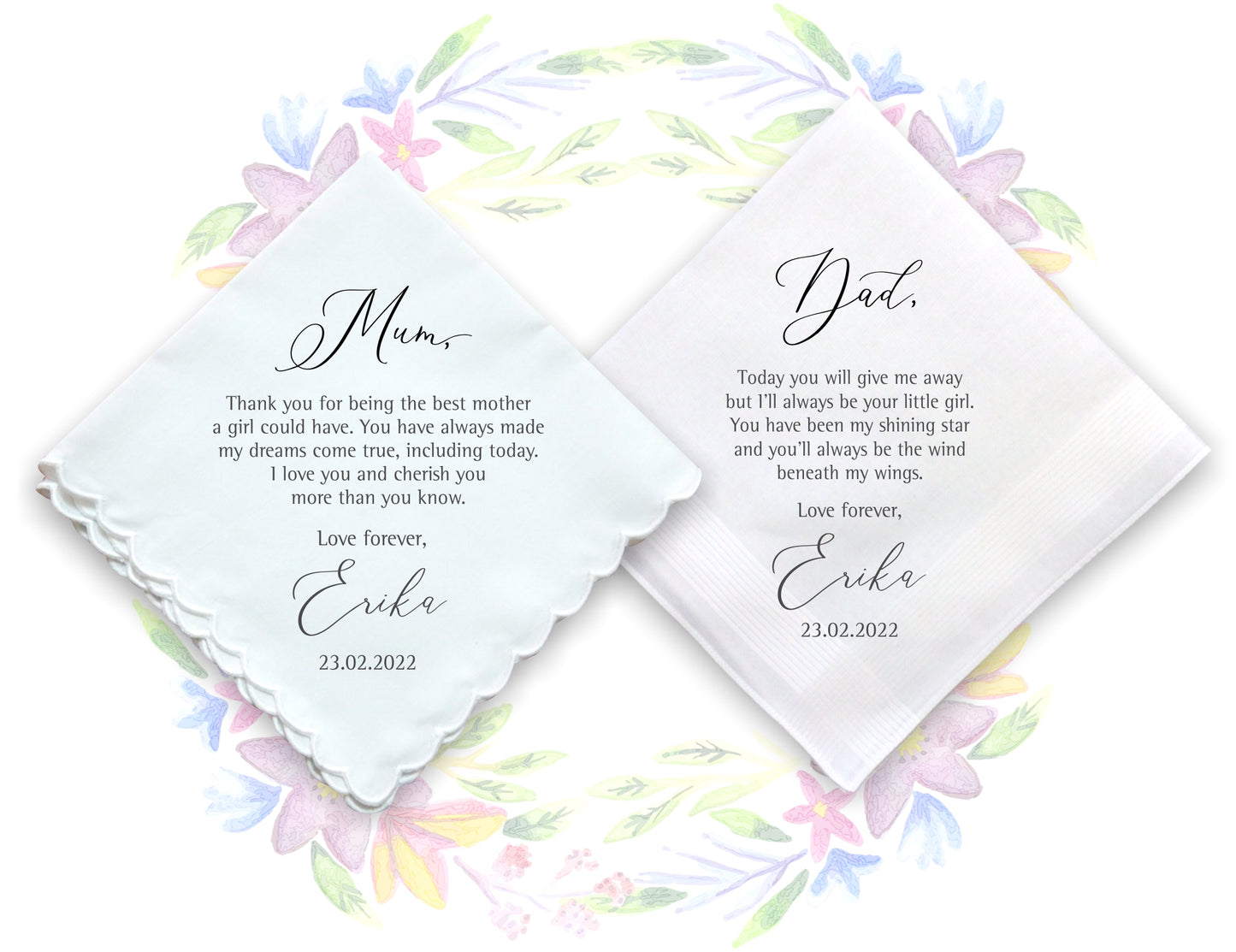 Wedding Gift Handkerchiefs