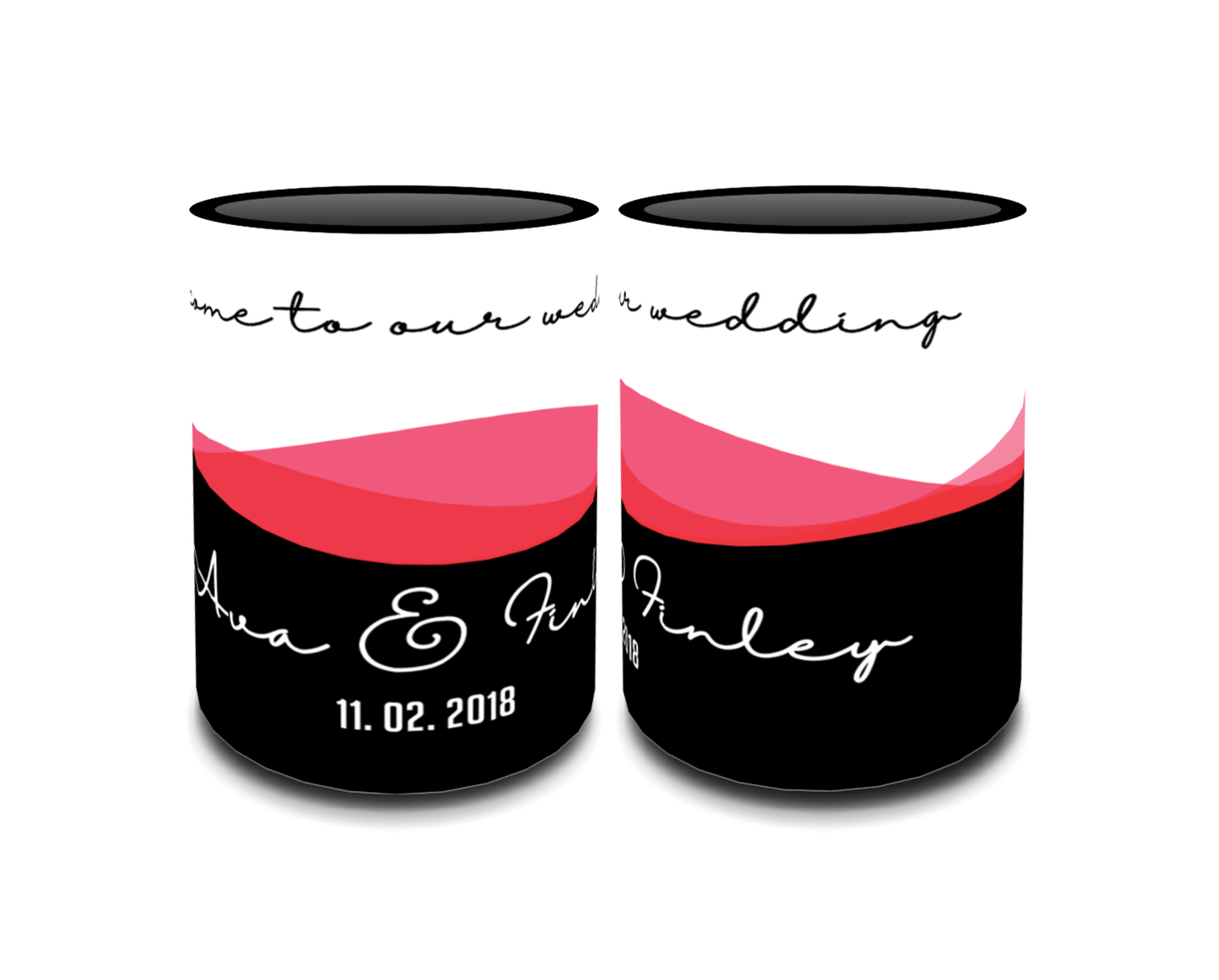 Full Colour Sublimated Wedding Stubby Holder / Can Cooler - Quantity of 20 - Design 59