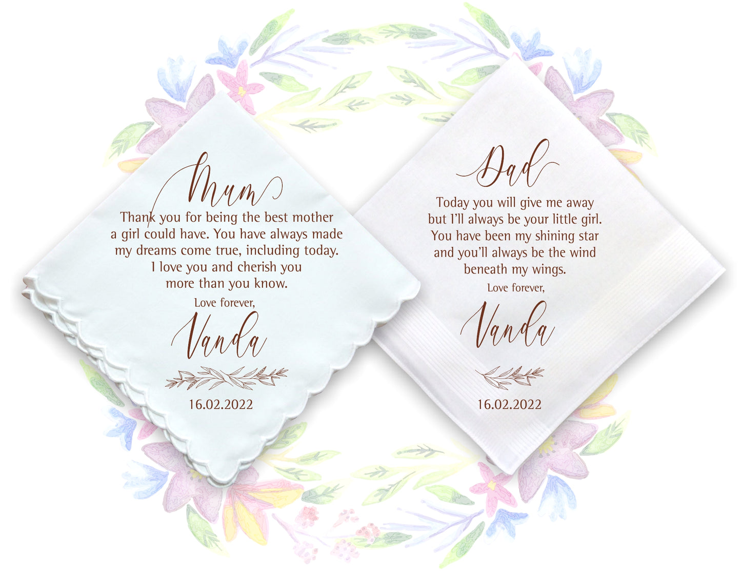 Wedding Gift Handkerchiefs